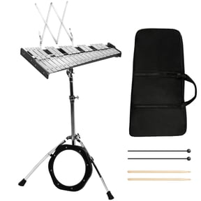 Joywind 32-Note Glockenspiel Xylophone Kit with Adjustable Stand, Mallets, Practice Pad & Carrying Bag