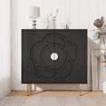 thumbnail image 1 of Joywind Floral Accent Cabinet with Adjustable Shelves, Sideboards and Buffets Cabinet, Black, 1 of 8