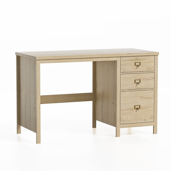 Joyyskill 47" Executive Desk with File Drawer, Farmhouse Home Office Desk with Storage Drawer Wood Computer Writing Desk, Light Oak