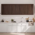 thumbnail image 1 of Joyyskill Large Wall Cabinets Set of 2 Laundry Room Wall Mounted Medicine Cabinet with 3 Door and Shelves Floating Cupboard Kitchen Organizers Pantry Cabinets, Brown, 1 of 7