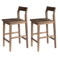 thumbnail image 1 of Joyyskill Wood Bar Stools Set of 2, Counter Height Barstools Armless Farmhouse Wooden Bar Dining Chairs with Solid Wood Legs, Brown, 1 of 5