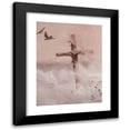 thumbnail image 1 of Jozef Chelmonski 12x14 Black Modern Framed Museum Art Print Titled - Cross in the Snowdrift (1907), 1 of 1