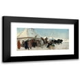 thumbnail image 1 of Jozef Chelmonski 24x13 Black Modern Framed Museum Art Print Titled - Case Before the Village Head (1873), 1 of 1