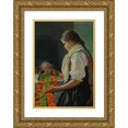 thumbnail image 1 of Jozef Hanula 14x18 Gold Ornate Wood Frame and Double Matted Museum Art Print Titled - Satellite (1906-1926), 1 of 4