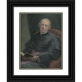 thumbnail image 1 of Jozef Hanula 19x24 Black Ornate Framed Double Matted Museum Art Print Titled: Portrait of Pastor Zeman (1941), 1 of 5