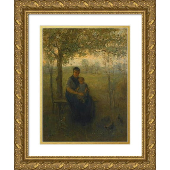 Jozef Israëls 12x14 Gold Ornate Wood Frame and Double Matted Museum Art Print Titled - The Madonna of Drenthe