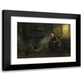 thumbnail image 1 of Jozef Israëls 14x11 Black Modern Framed Museum Art Print Titled - At the Hearth, 1 of 5
