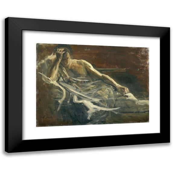 Jozef Israëls 18x14 Black Modern Framed Museum Art Print Titled - Saul (1899)