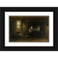thumbnail image 1 of Jozef Israëls 24x17 Black Ornate Framed Double Matted Museum Art Print Titled: ‘Alone in the World’ (1878), 1 of 5