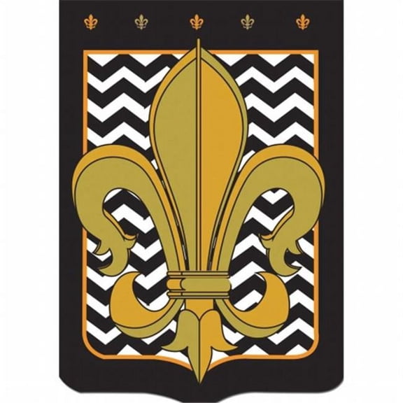Jozie B 552 Black & Gold Chevron Flag, Large