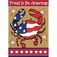 thumbnail image 1 of Jozie B 902 Burlap Proud to Be American Flag, Large, 1 of 3
