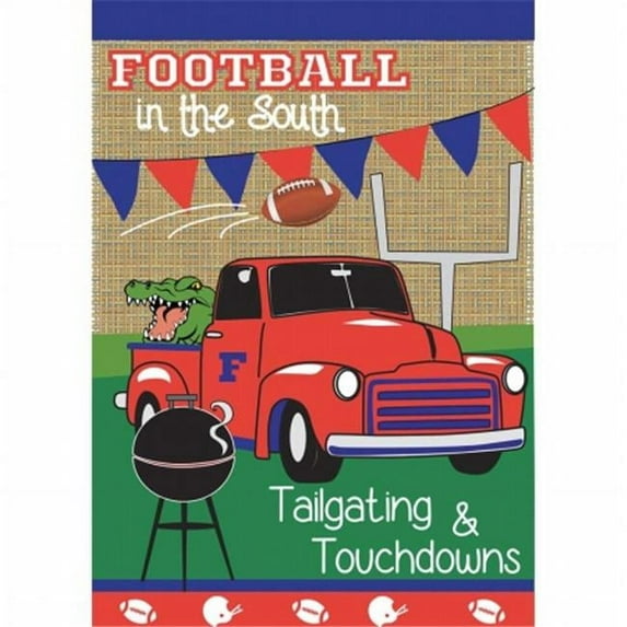 Jozie B 918 Burlap Tailgate Flag, Large