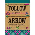 thumbnail image 1 of Jozie B 957 Burlap Follow your Arrow Flag, Large, 1 of 2
