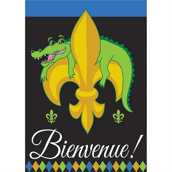 Jozie B Bienvenue Alligator Flag, Large