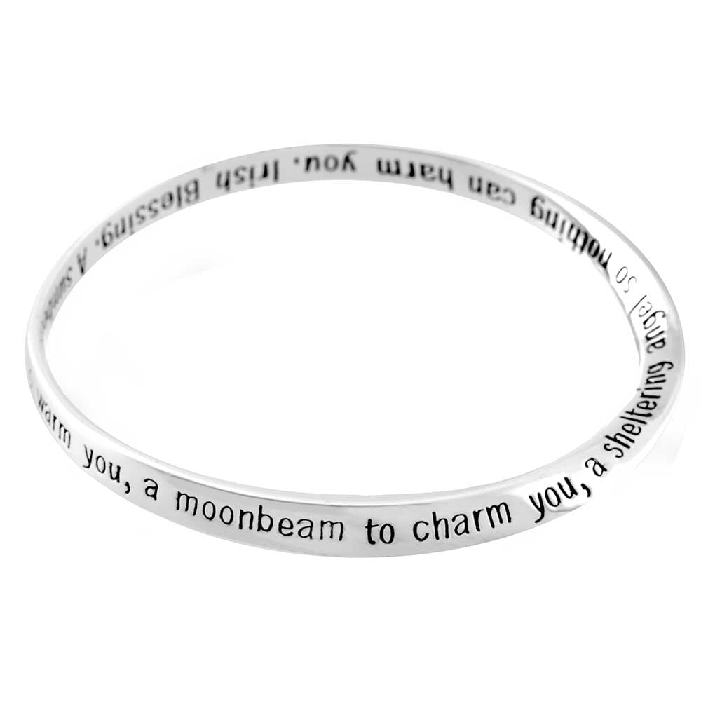 Celtic blessing silver sale bangle