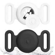 Jozram 2 Pack Pet Silicone Protective Cat Dog Collar Airtags Holder锛孉ir Tag Holder Compatible with Apple AirTag,GPS Tracker Collar Holder Case