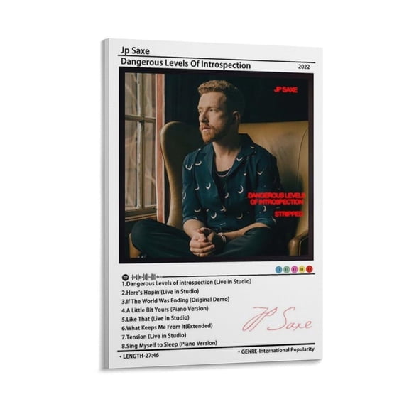 Jp Saxe Dangerous Levels Of Introspection 1 Canvas Poster Wall Decorative Art Painting Living Room Bedroom Decoration Gift