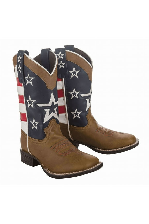 Jpc Equestrian; Unisex Kids Cowboy Boots, Broad Square Toe, Brown