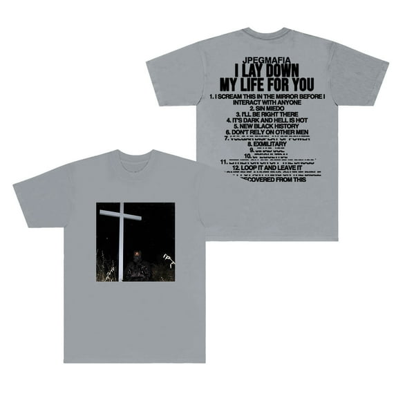 Jpegmafia I Lay Down My Life For You Tracklist T-Shirts Summer Women Men Fashion HipHop Short Sleeve