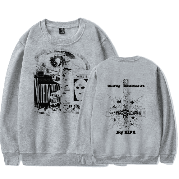 Jpegmafia Merch Distressed Thumbnails Merch Sweatshirt Long Sleeve Hip Hop Harajuku For Men Women Streetwear Crewneck