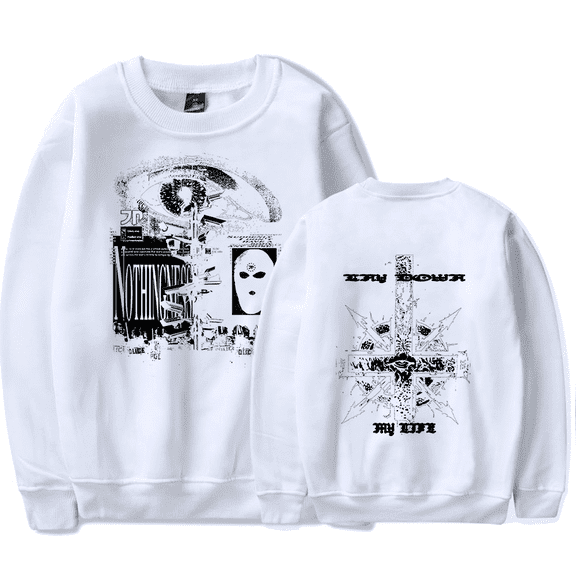 Jpegmafia Merch Distressed Thumbnails Merch Sweatshirt Long Sleeve Hip Hop Harajuku For Men Women Streetwear Crewneck