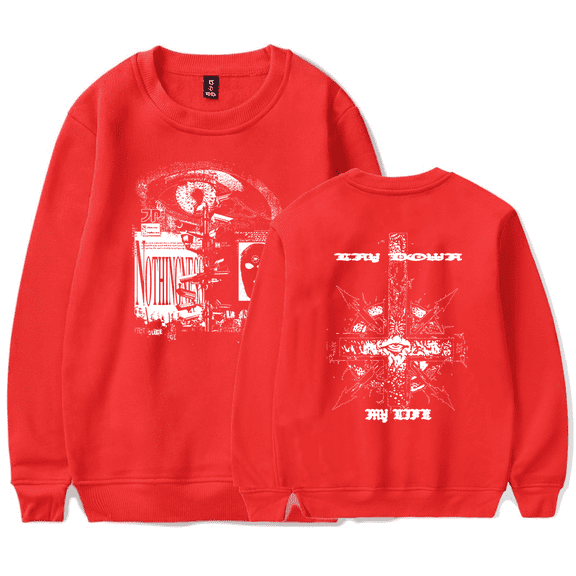 Jpegmafia Merch Distressed Thumbnails Merch Sweatshirt Long Sleeve Hip Hop Harajuku For Men Women Streetwear Crewneck