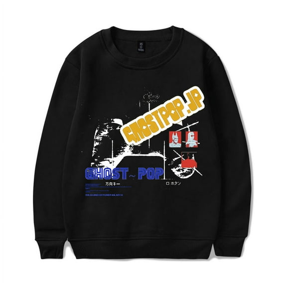 Jpegmafia Merch Long Sleeve Crewneck Ghost Pop Collage Sweatshirt Merch Hip Hop Long Sleeve For Fans Men Women Streetwear