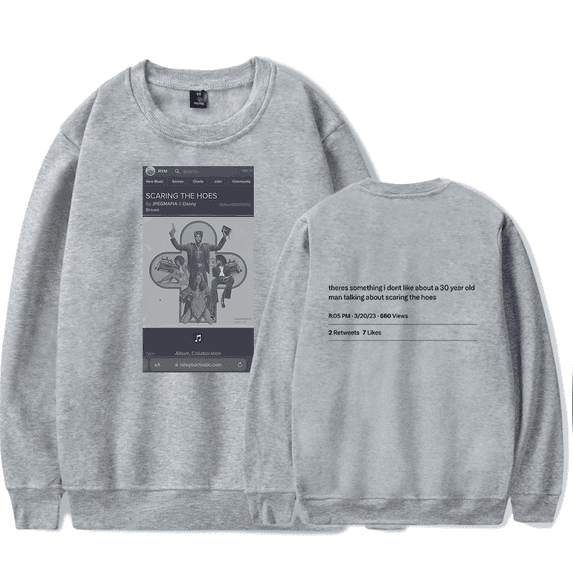 Jpegmafia Merch Long Sleeve Sweatshirt Scaring The Hoes RYM Hoodie Hip Hop Harajuku Clothes Men Women Streetwear Crewneck