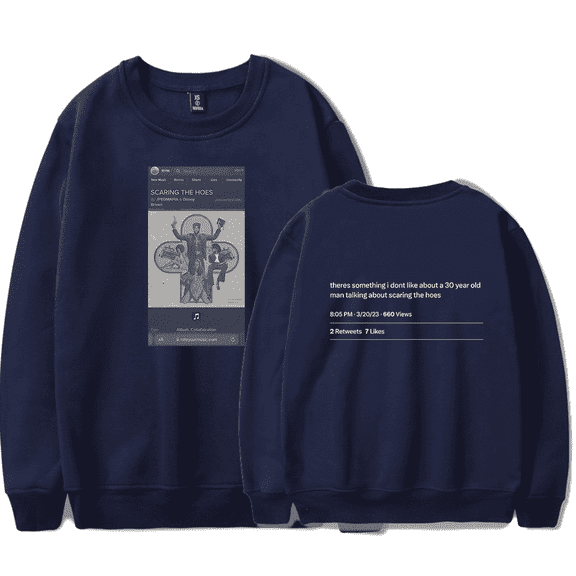 Jpegmafia Merch Long Sleeve Sweatshirt Scaring The Hoes RYM Hoodie Hip Hop Harajuku Clothes Men Women Streetwear Crewneck