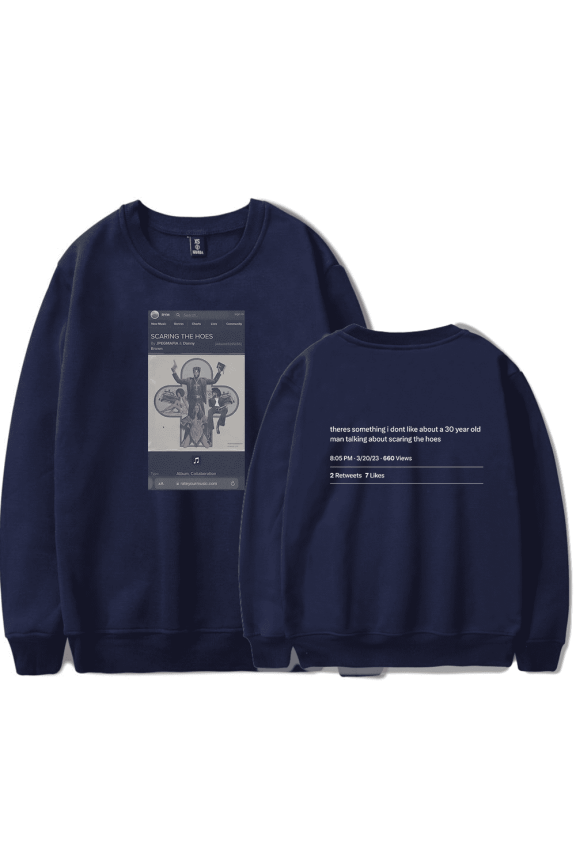 Jpegmafia Merch Long Sleeve Sweatshirt Scaring The Hoes RYM Hoodie Hip Hop Harajuku Clothes Men Women Streetwear Crewneck