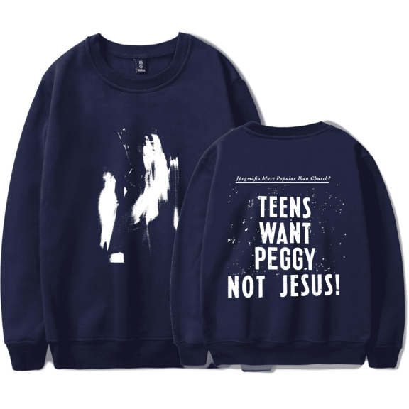 Jpegmafia Merch Sweatshirt Teens Want Peggy Not Jesus Album Merch Hip Hop Rapper Hoodie For Fans Men Women Long Sleeves