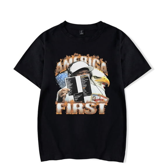 Jpegmafia Merch T-Shirt America First T Shirts JPEG Hip Hop Short Sleeve Men Women Tops Tee