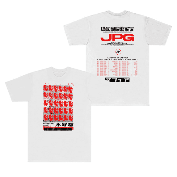 Jpegmafia Merch T-Shirt Lay Down My Life Tour Tee JPG Logo Hip Hop Short Sleeve Men Women Tops