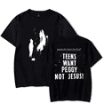 thumbnail image 1 of Jpegmafia Merch T-Shirt Teens Want Peggy Not Jesus T Shirts Hip Hop Rapper For Men Women Short Sleeve Tee, 1 of 2