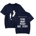 thumbnail image 1 of Jpegmafia Merch T-Shirt Teens Want Peggy Not Jesus T Shirts Hip Hop Rapper For Men Women Short Sleeve Tee, 1 of 2