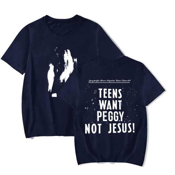Jpegmafia Merch T-Shirt Teens Want Peggy Not Jesus T Shirts Hip Hop Rapper For Men Women Short Sleeve Tee