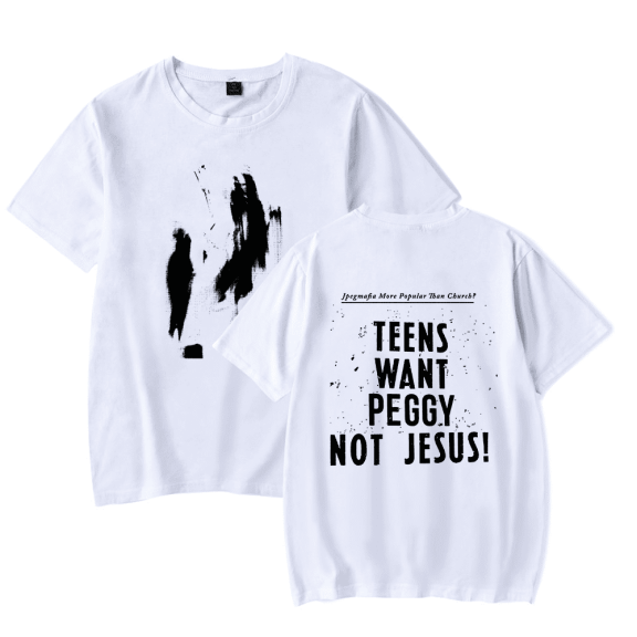 Jpegmafia Merch T-Shirt Teens Want Peggy Not Jesus T Shirts Hip Hop Rapper For Men Women Short Sleeve Tee