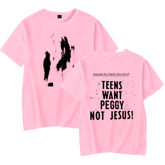 Jpegmafia Merch T-Shirt Teens Want Peggy Not Jesus T Shirts Hip Hop Rapper For Men Women Short Sleeve Tee