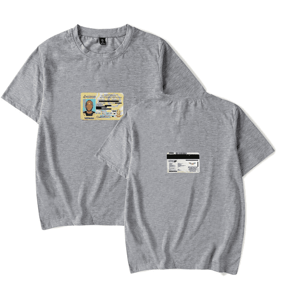 Jpegmafia Veteran ID Merch - Cotton Short Sleeve T-Shirt Hip Hop Streetwear for Fans Men & Women Summer,XXL,Gray