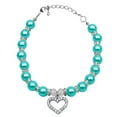thumbnail image 1 of Jpetyy Pet Puppy Dog Cat piggy Pearl Necklace Accessories Love Pendant, 1 of 3