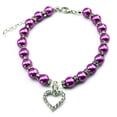 thumbnail image 1 of Jpetyy Pet Puppy Dog Cat piggy Pearl Necklace Accessories Love Pendant, 1 of 3