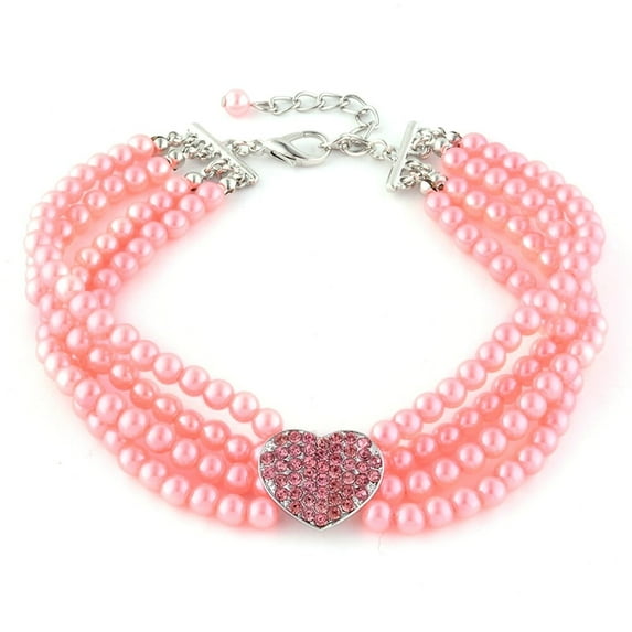 Jpetyy Pet Puppy Dog Jewelry Necklace Party Pearl Collar With Pet Accessories