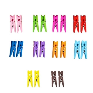 Clothespins Clothes Pins Colored - Crafts Photos Wooden Paper Picture Clips  Colorful Decorative Little Clothes Pins for Hanging Pictures - 30PCS - Rose  