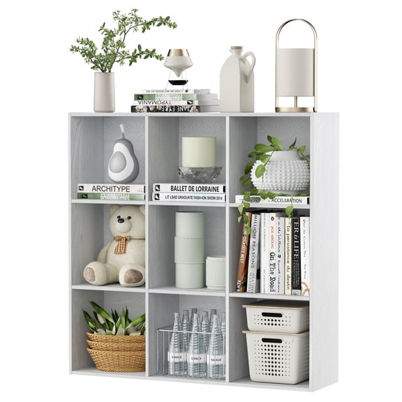 Jpiziso 9 Cube Storage Organizer Vertical or Horizontal Bookcase, Open Book Shelf for Bedroom, Living Room, Office