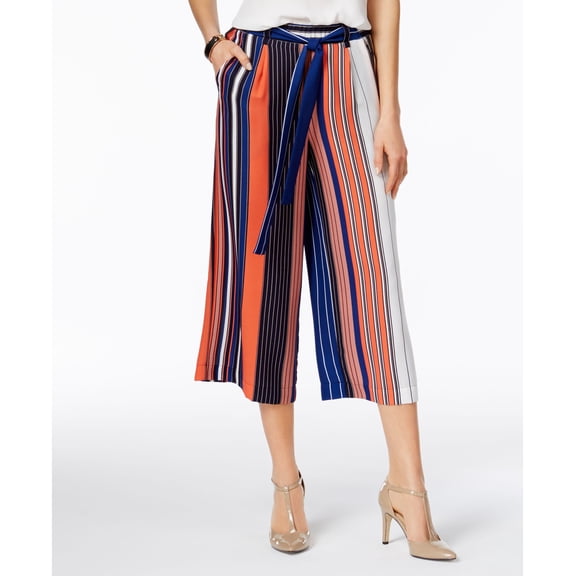 Jpr Striped Tie Waist Culottes Multi Stripe Combo M