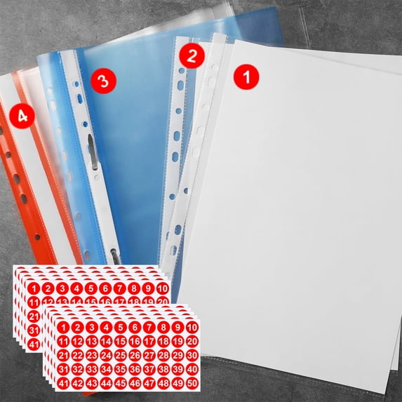 Jpxdew 1 Inch Number Stickers,1-50 Self Adhesive Labels,10 Sheets Pack,for Mailbox Laptop Gift Tags