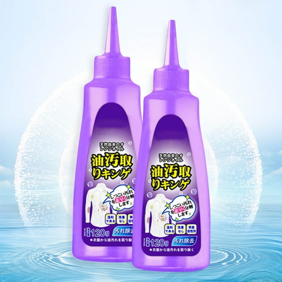 Jpxdew 2 Pack 120ml Laundry Stain Remover,Active Enzyme Fabric Cleaner,Eco-Friendly Detergent for Baby Clothes,Machine & Hand Wash
