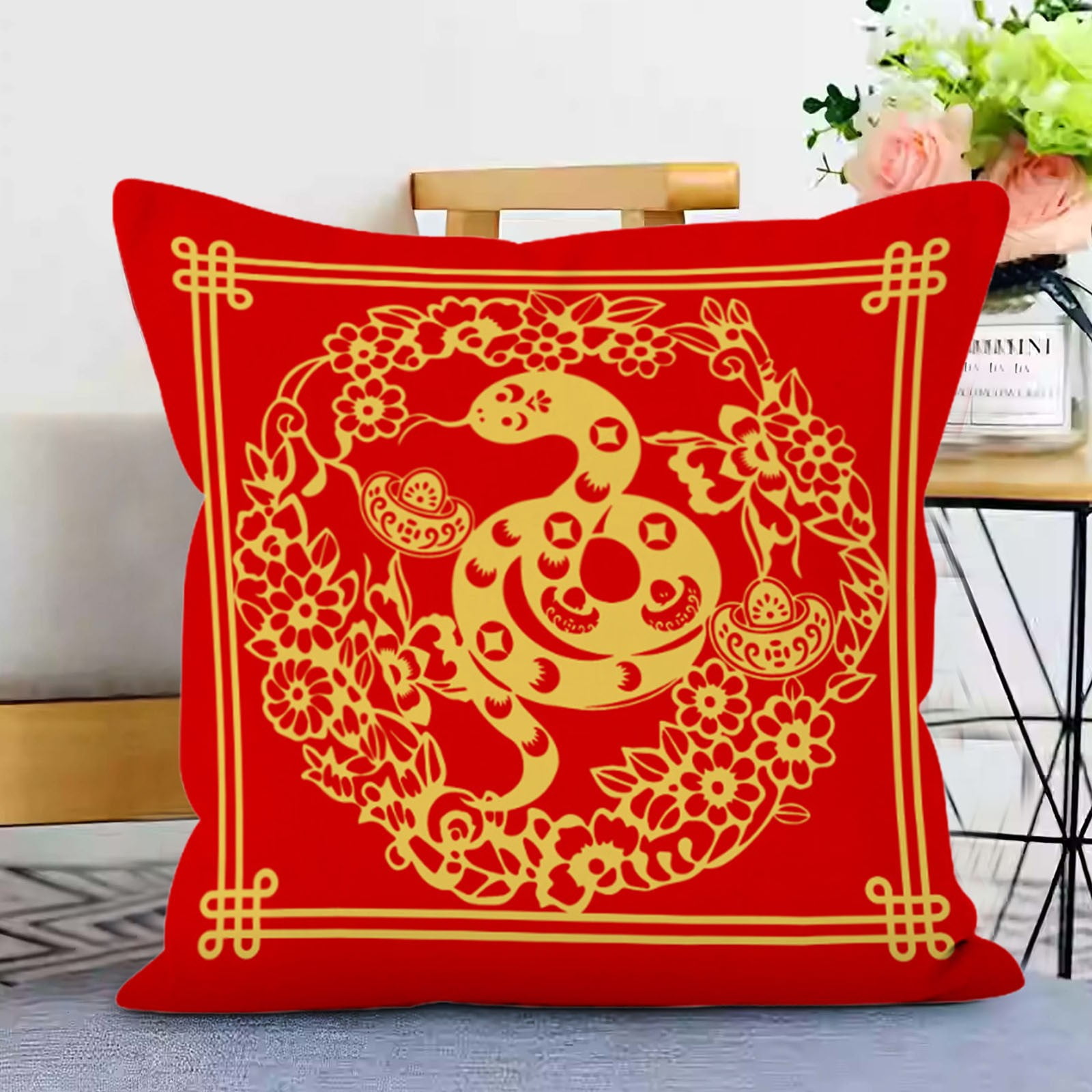 Jpxdew 2025 Snake Year Pillowcase Clearance,Festive Snake Baby Design