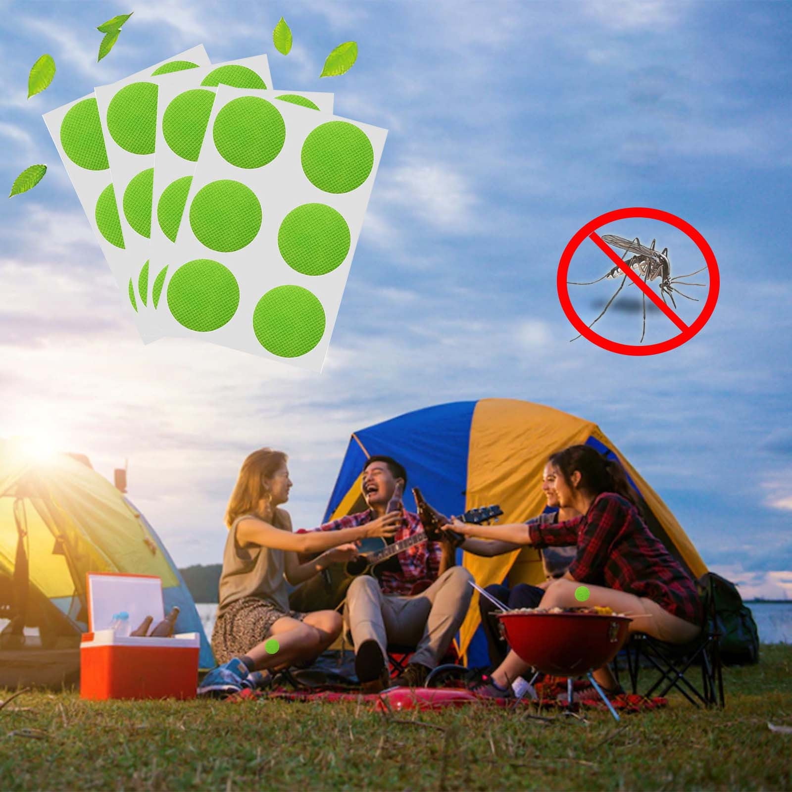 Jpxdew 60 Pcs Natural Plant Oil Mosquito Repellent PatchesSafe for All