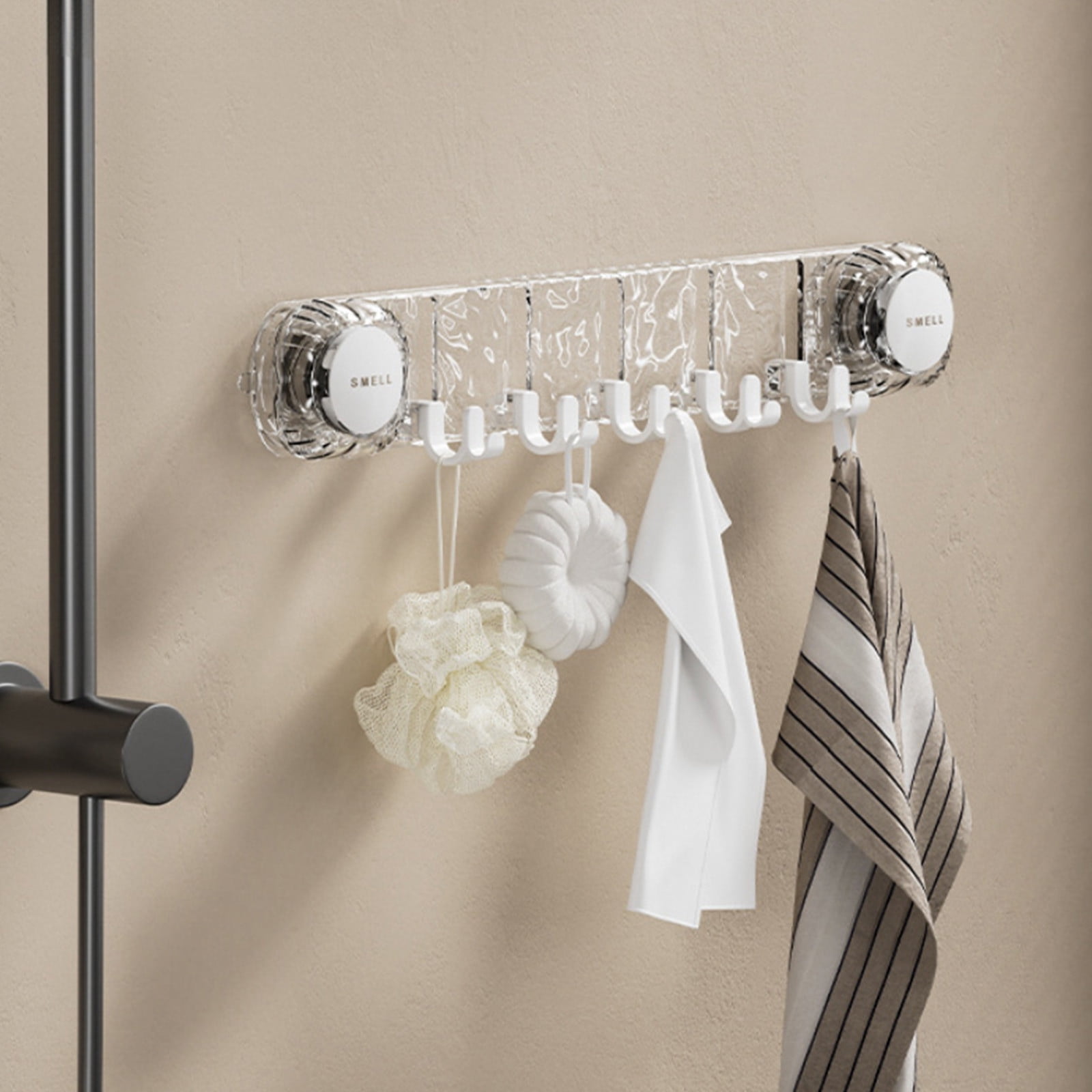 Jpxdew Clear Bathroom Door Hook Clearance,14.57x1.97x2.36in Suction Cup